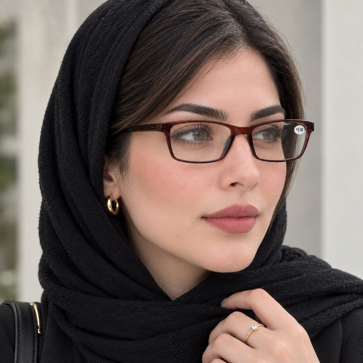 عینک مطالعه آماده مستطیلی زنانه و مردانه