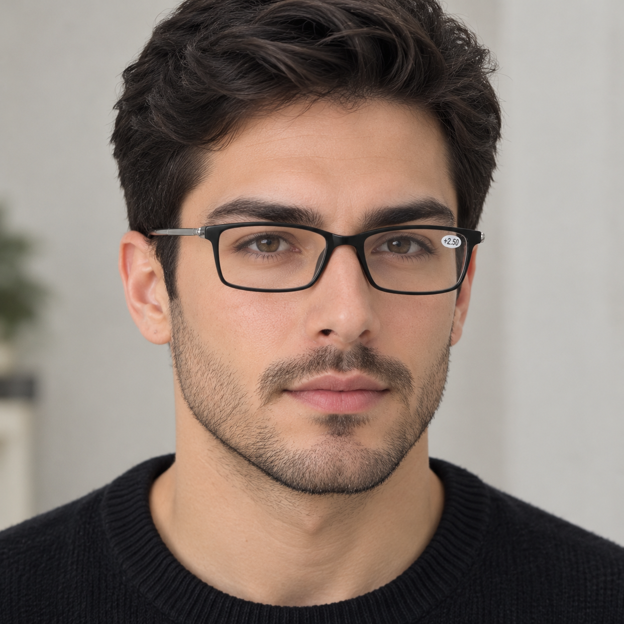 عینک مطالعه آماده تاشو جیبی مستطیلی زنانه و مردانه